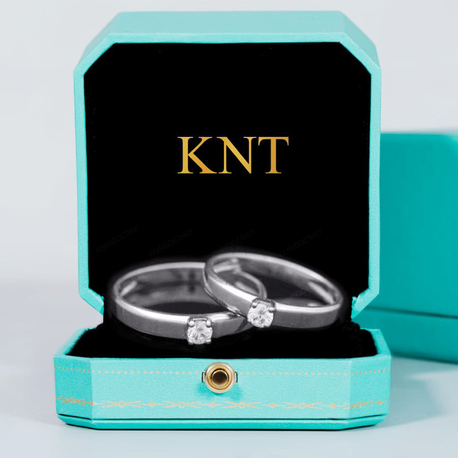 Nhẫn cưới A95 thiết kế hiện đại và đơn giản