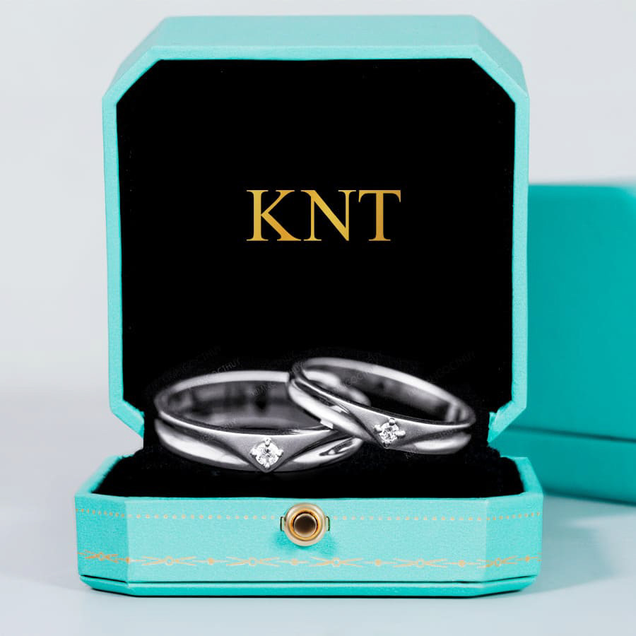 Nhẫn cưới C38 khắc tên theo sở thích