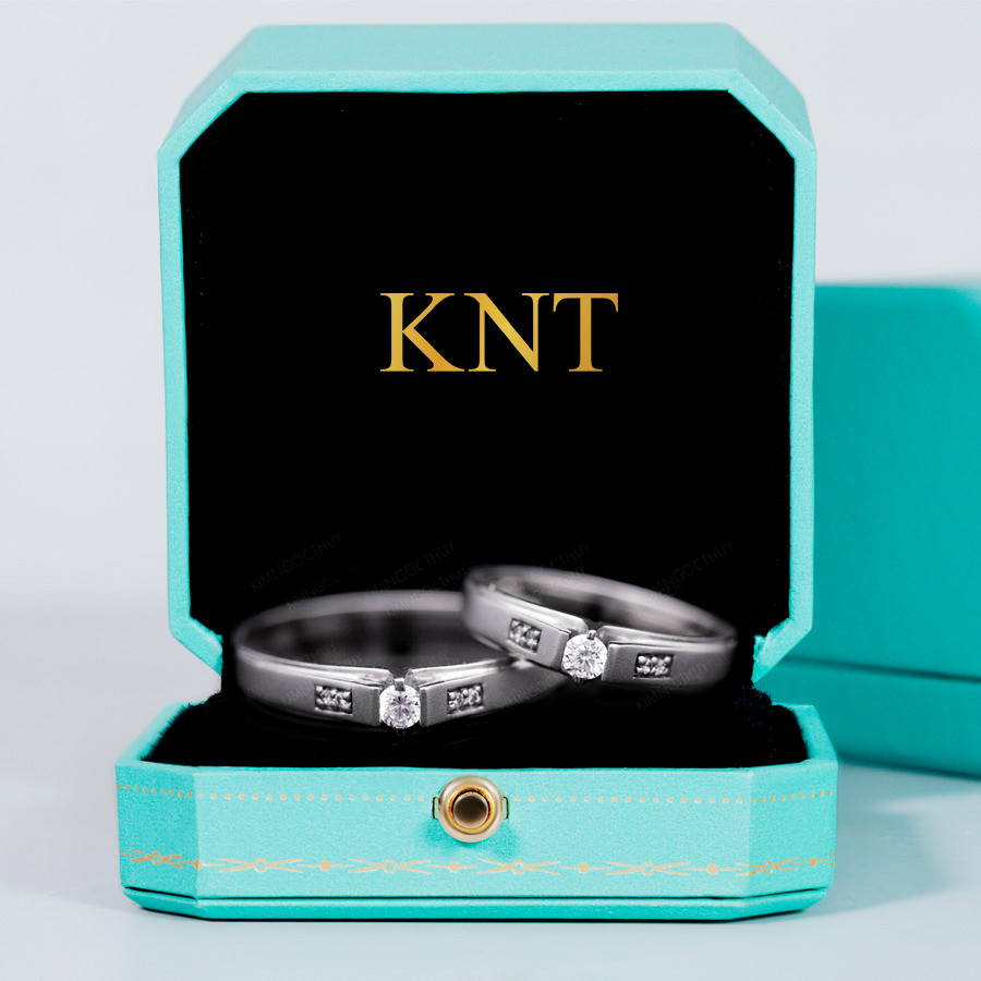 Nhẫn cưới E281 màu vàng trắng thanh lịch