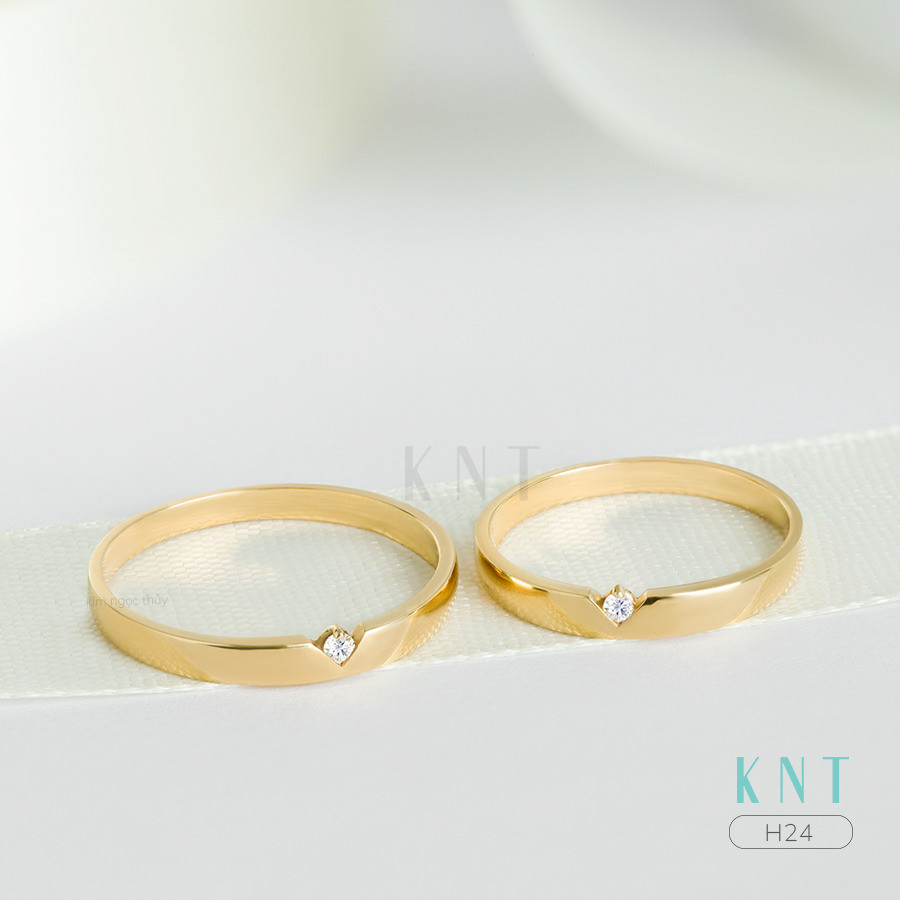 Nhẫn cưới H24 thiết kế sang trọng và tối giản