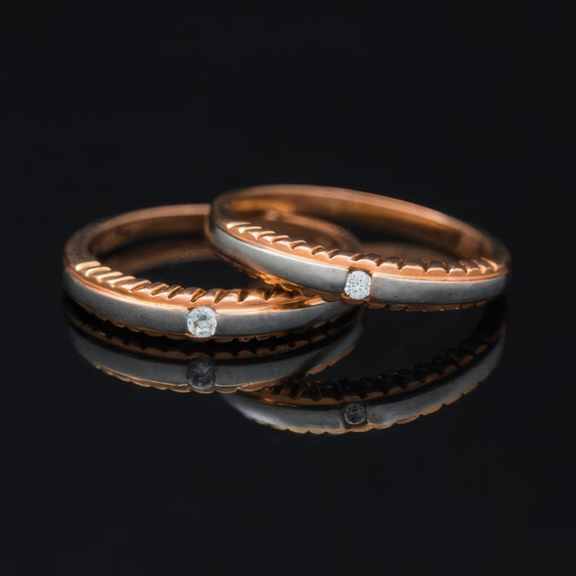 Nhẫn cưới A19: Cặp nhẫn là biểu tượng của sự gắn kết bền chặt và hòa quyện giữa hai tâm hồn