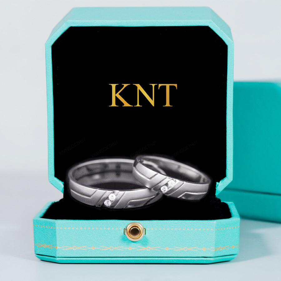 Nhẫn cưới A31 màu vàng trắng thanh lịch