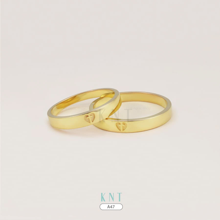 Nhẫn cưới A47 thiết kế đơn giản và tinh tế