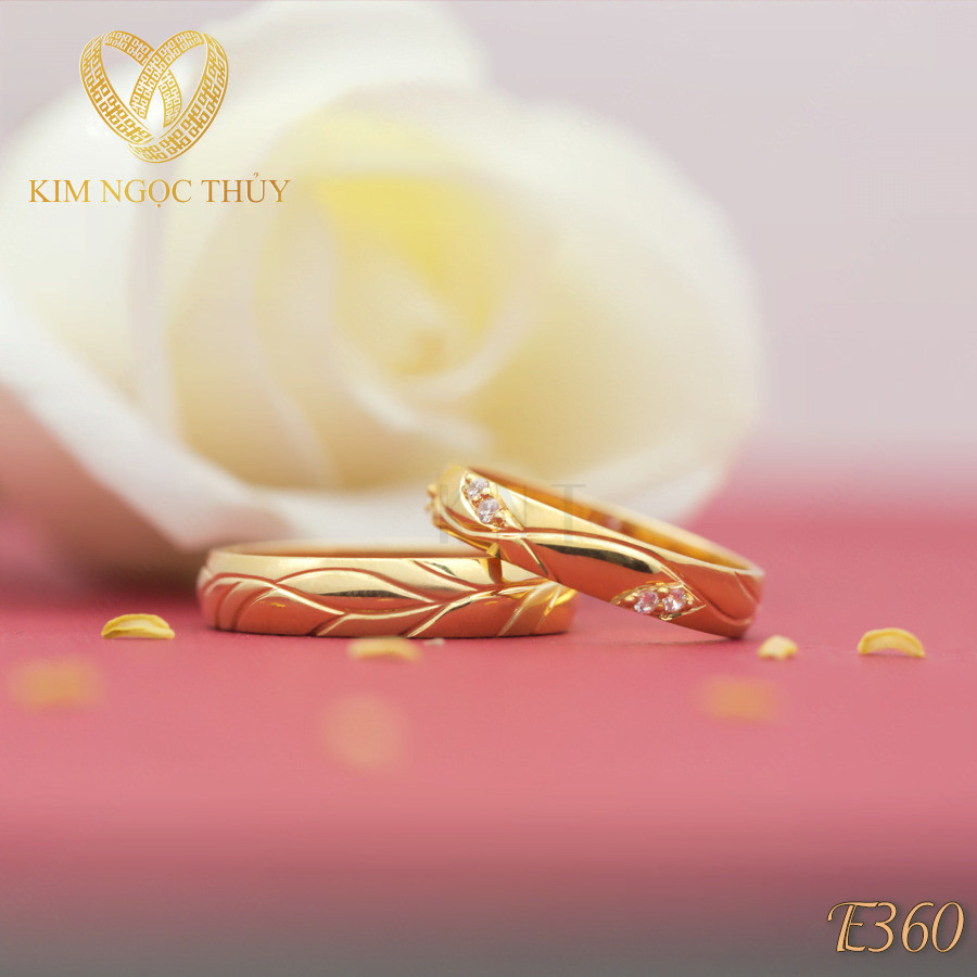 Nhẫn cưới E360 thiết kế hiện đại và thanh lịch