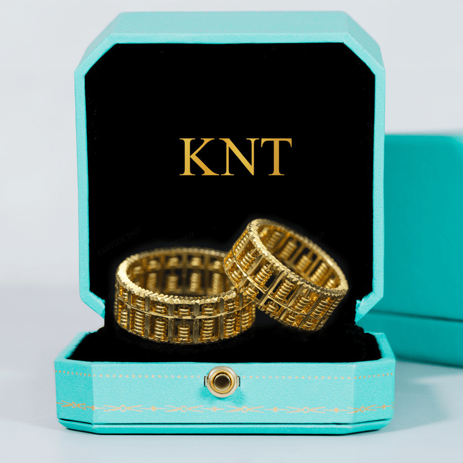 Nhẫn cưới J2 thiết kế đai nhẫn bản lớn cá tính