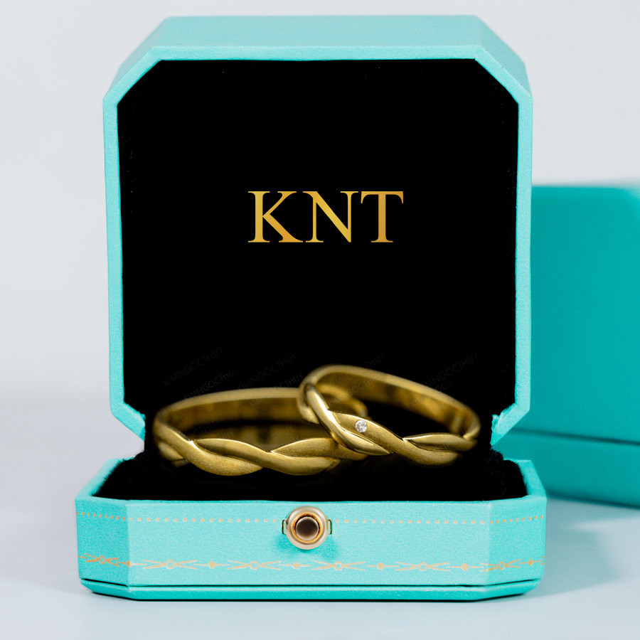 Nhẫn cưới S83 thiết kế xoắn tinh tế và hiện đại