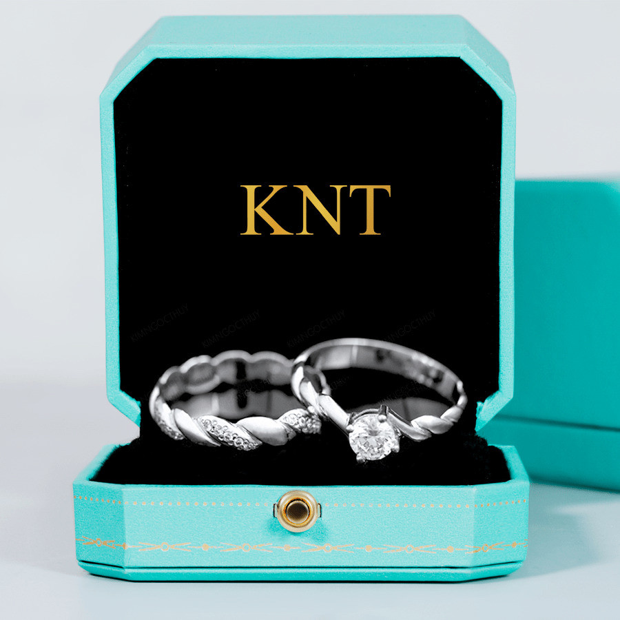 Nhẫn cưới S85 nhẫn nam thiết kế xoắn mạnh mẽ