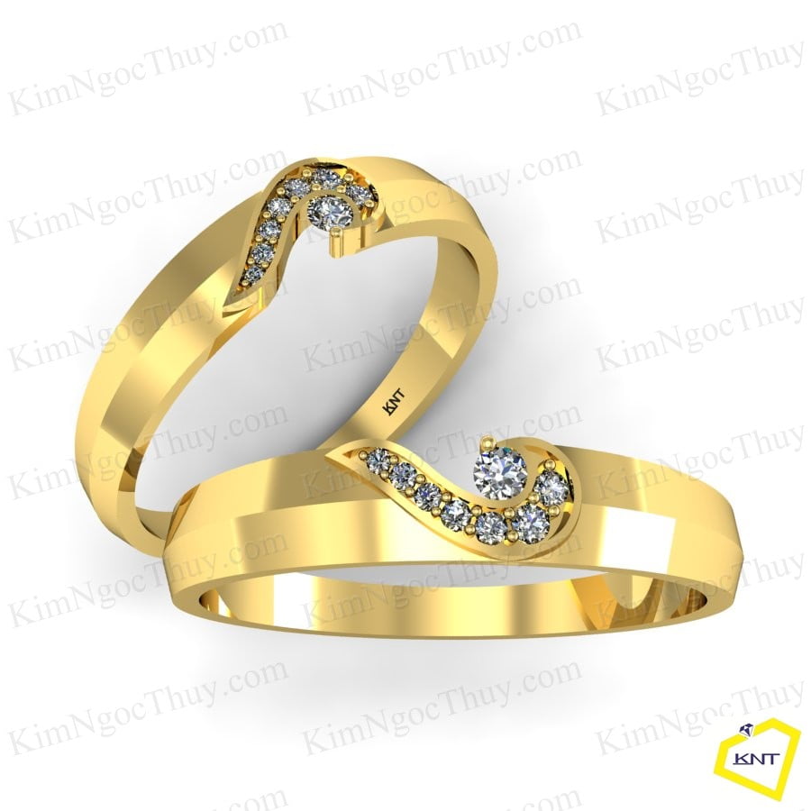 Một số hình ảnh nhẫn vàng cưới đẹp và tinh tế  Trang sức kim cương SpringD