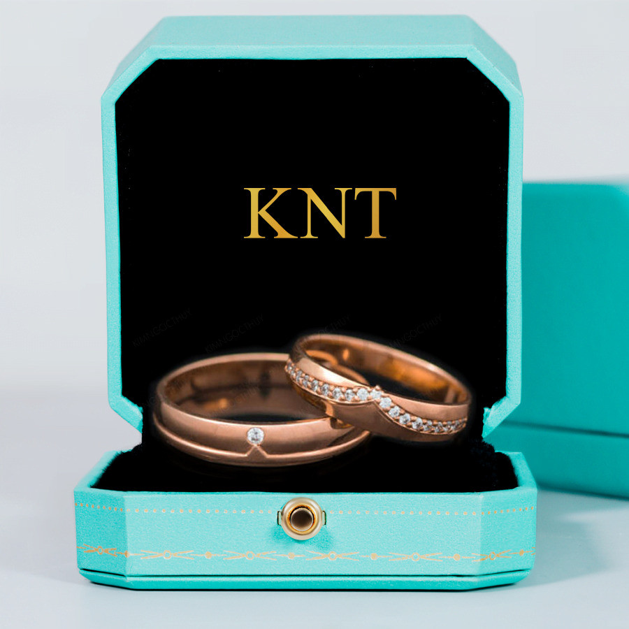 Nhẫn cưới F85 thiết kế bản nhẫn lớn hiện đại và cá tính