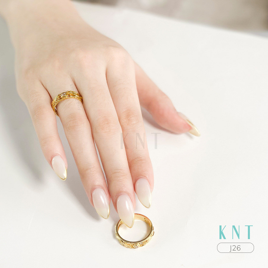 Nhẫn cưới rồng phụng J26 đính đá nổi bật và sang trọng