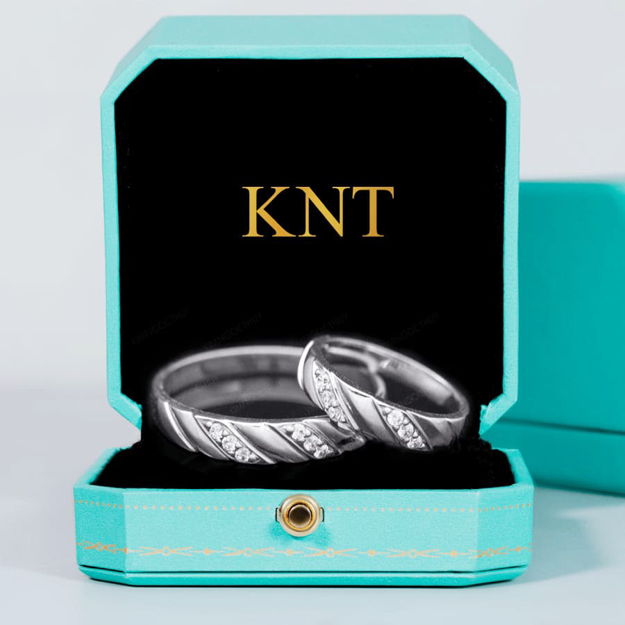 Nhẫn cưới C31 màu vàng trắng sang trọng