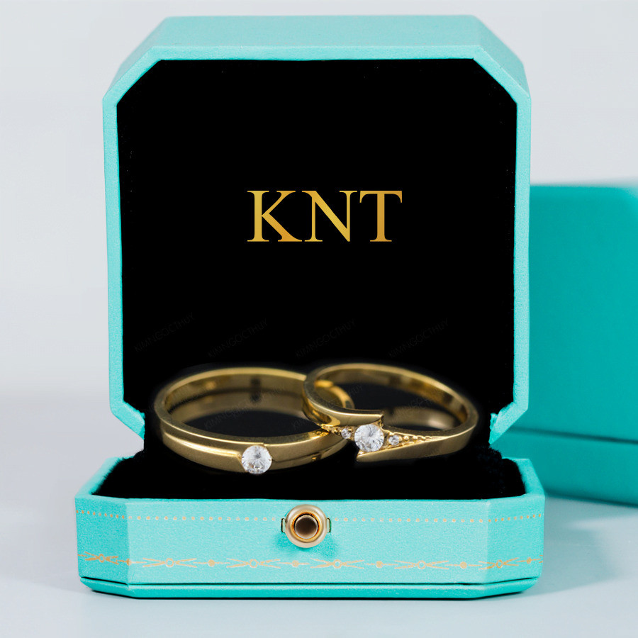 Nhẫn cưới S135 nhẫn nữ viền cong mềm mại