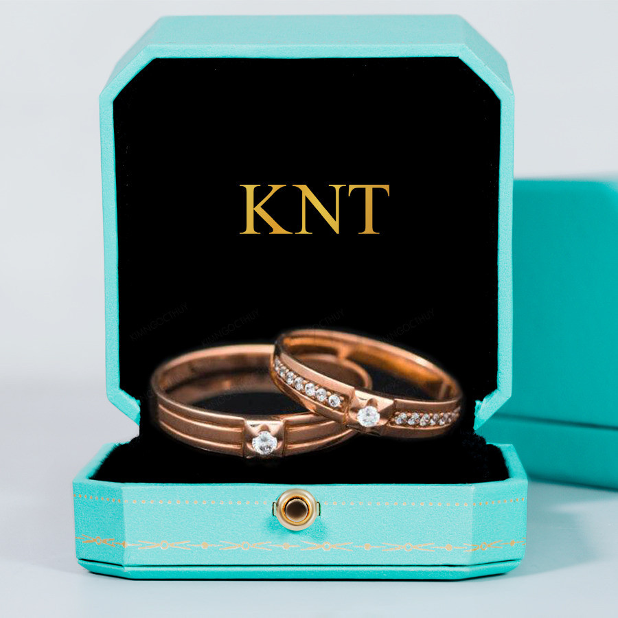 Nhẫn cưới F80 chạm khắc đường nét tinh xảo