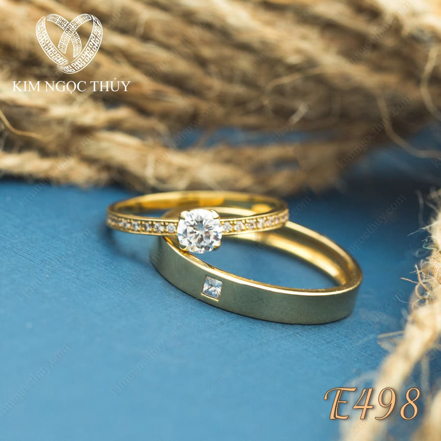 Nhẫn cưới E498 phù hợp với cặp đôi yêu thích sự thanh lịch