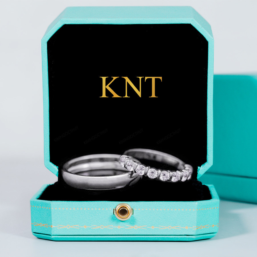 Nhẫn cưới E488 màu vàng trắng thanh lịch