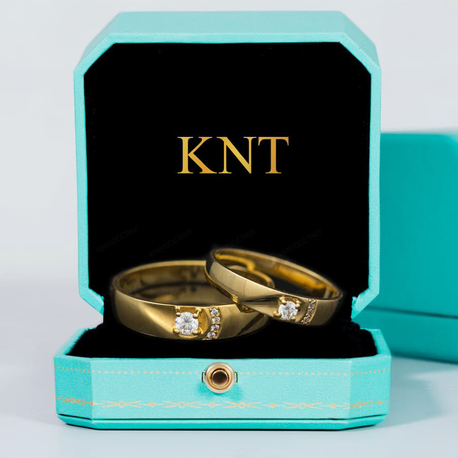 Nhẫn cưới E217 màu vàng sang trọng
