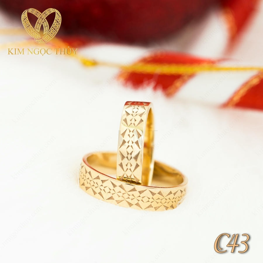 Nhẫn cưới C43 được thiết kế tinh tế, hoàn hảo dành riêng cho ngày trọng đại