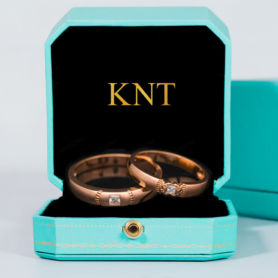 Nhẫn cưới E701 màu vàng hồng