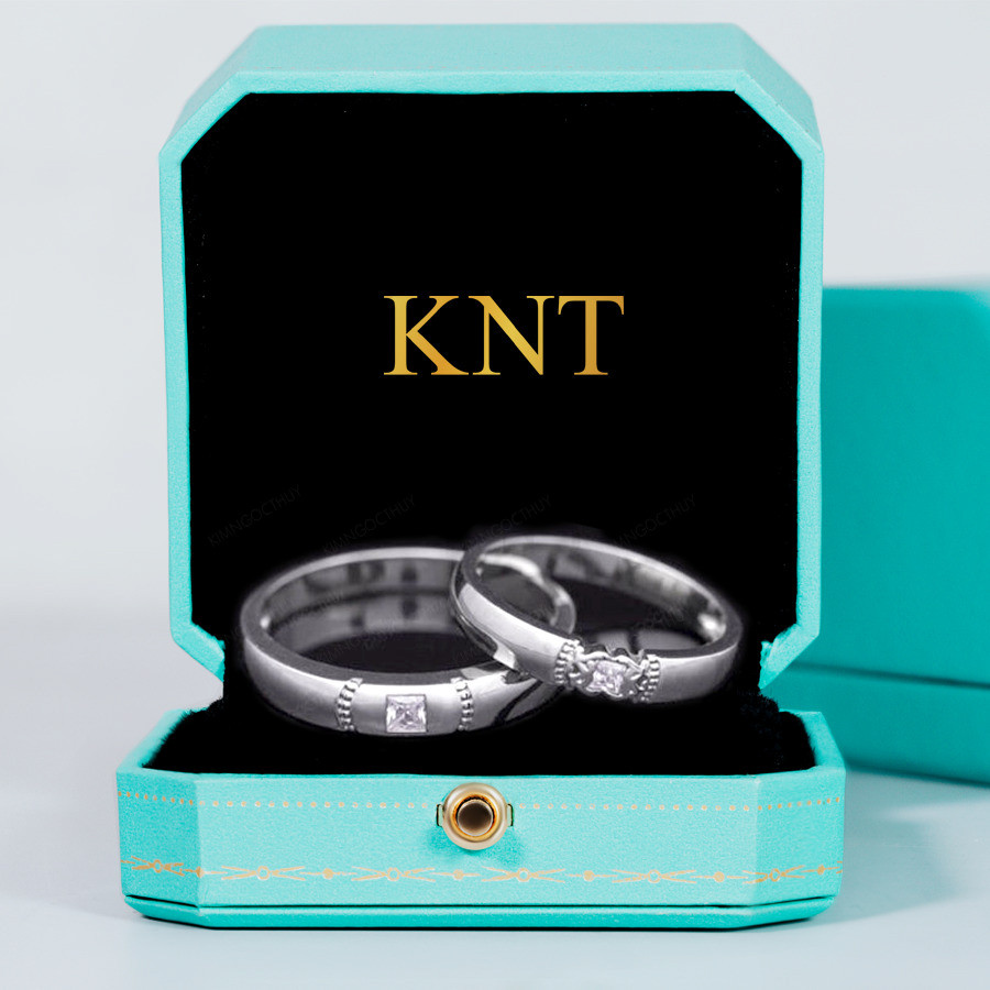 Nhẫn cưới E701 màu vàng trắng