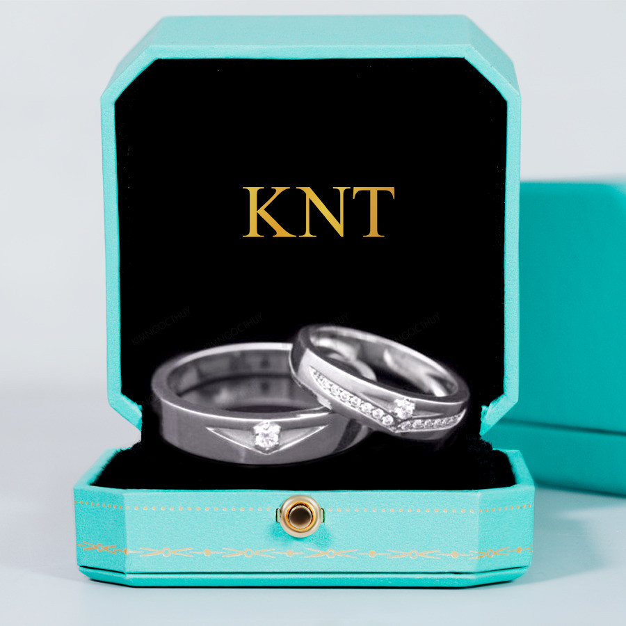 Nhẫn cưới E708 màu vàng trắng