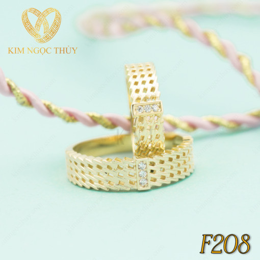 Nhẫn cưới F208 bản nhẫn lớn cá tính