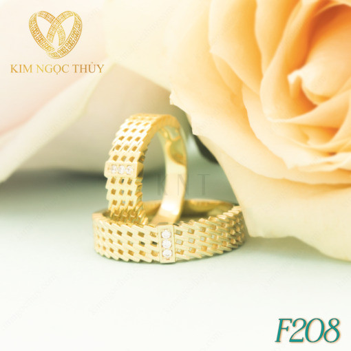 Nhẫn cưới F208 mang đến sự thanh lịch cho cặp đôi