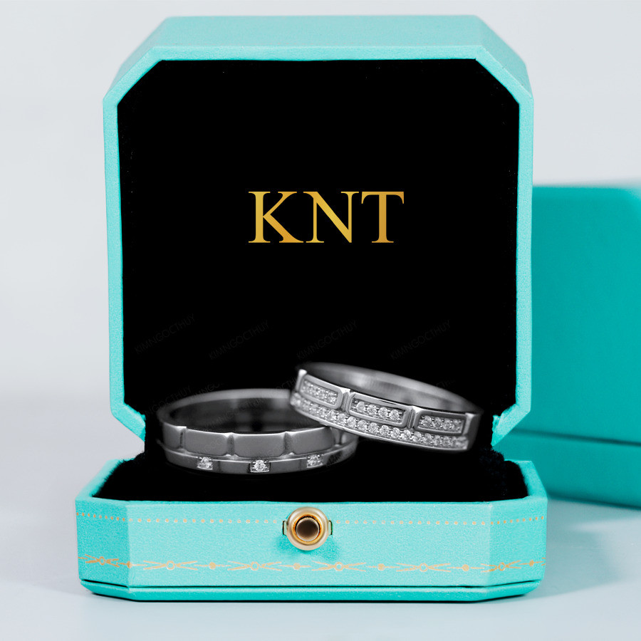 Nhẫn cưới F308 nhẫn nam thiết kế hình khối chữ nhật độc đáo