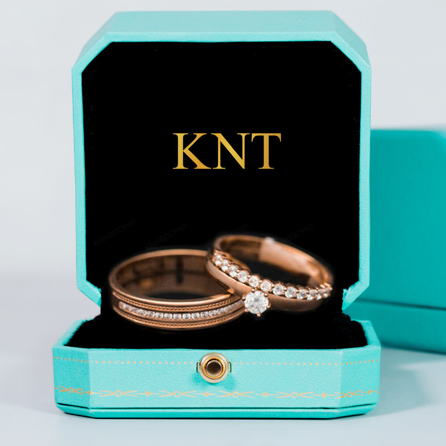 Nhẫn cưới J80 khắc tên miễn phí