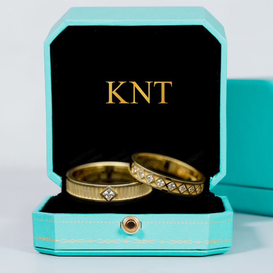 Nhẫn cưới J81 đính đá sang trọng và tinh tế