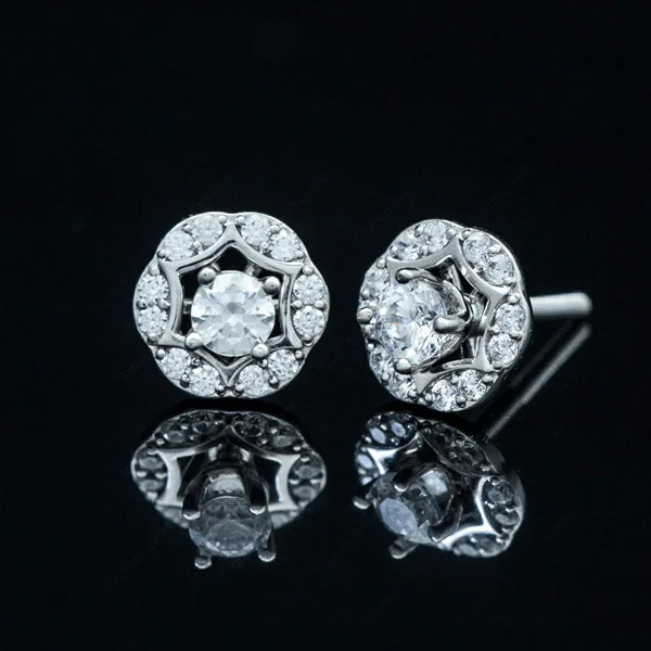 Bông tai B62 - PK22: Chất liệu vàng 14K, đính đá CZ tinh xảo