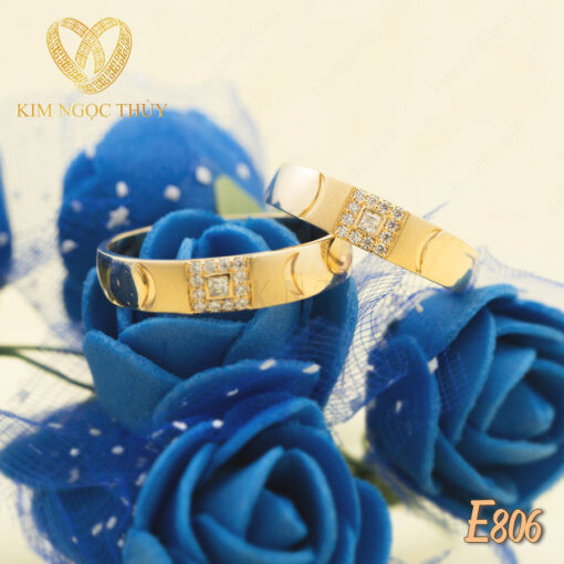 Nhẫn cưới E806 bản nhẫn lớn sang trọng