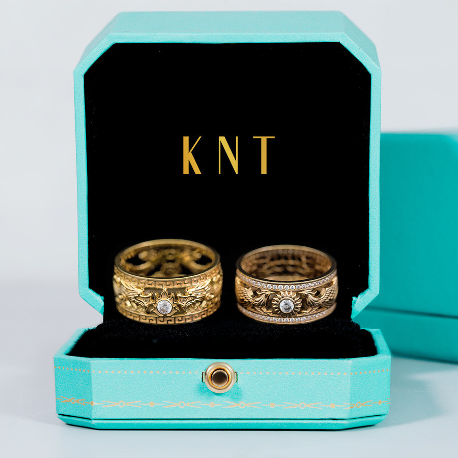 Nhẫn cưới rồng phụng Q10 màu vàng vàng sang trọng