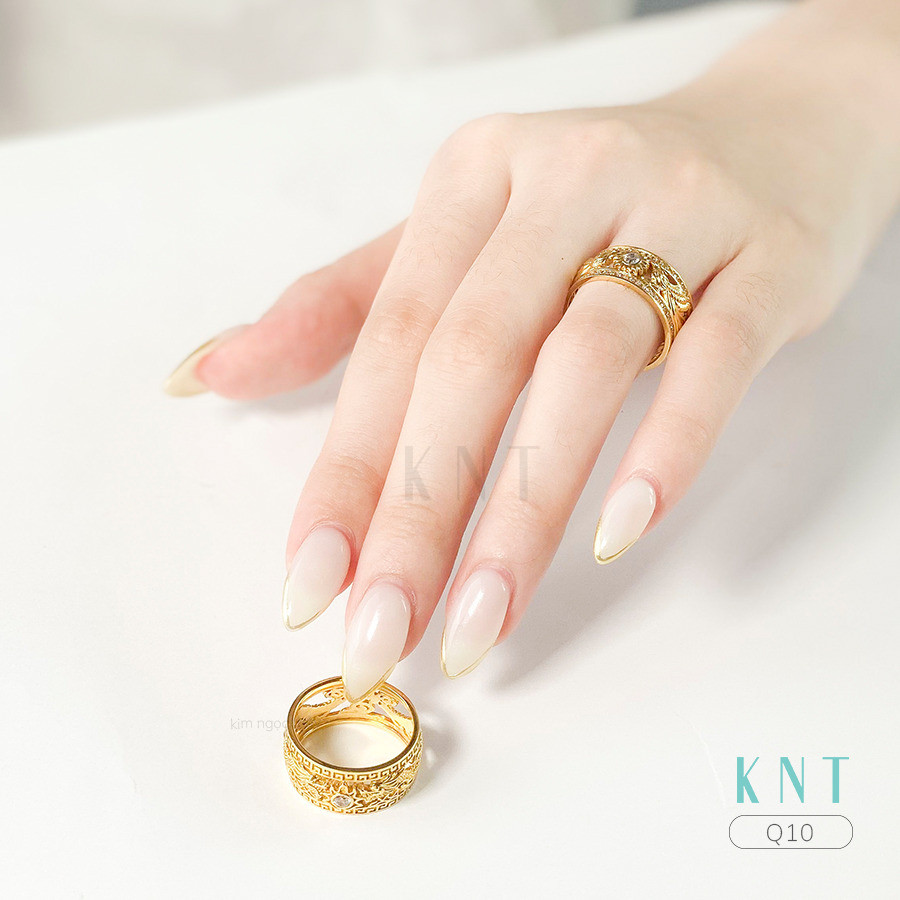 Nhẫn cưới rồng phụng Q10 bản nhẫn lớn cá tính