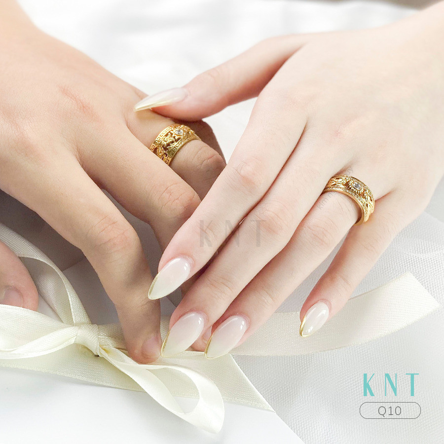 Nhẫn cưới rồng phụng Q10 nhẫn nữ mềm mại đính đá lấp lánh