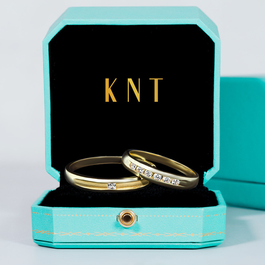 Nhẫn cưới S100 bản nhẫn trơn, màu vàng vàng sang trọng