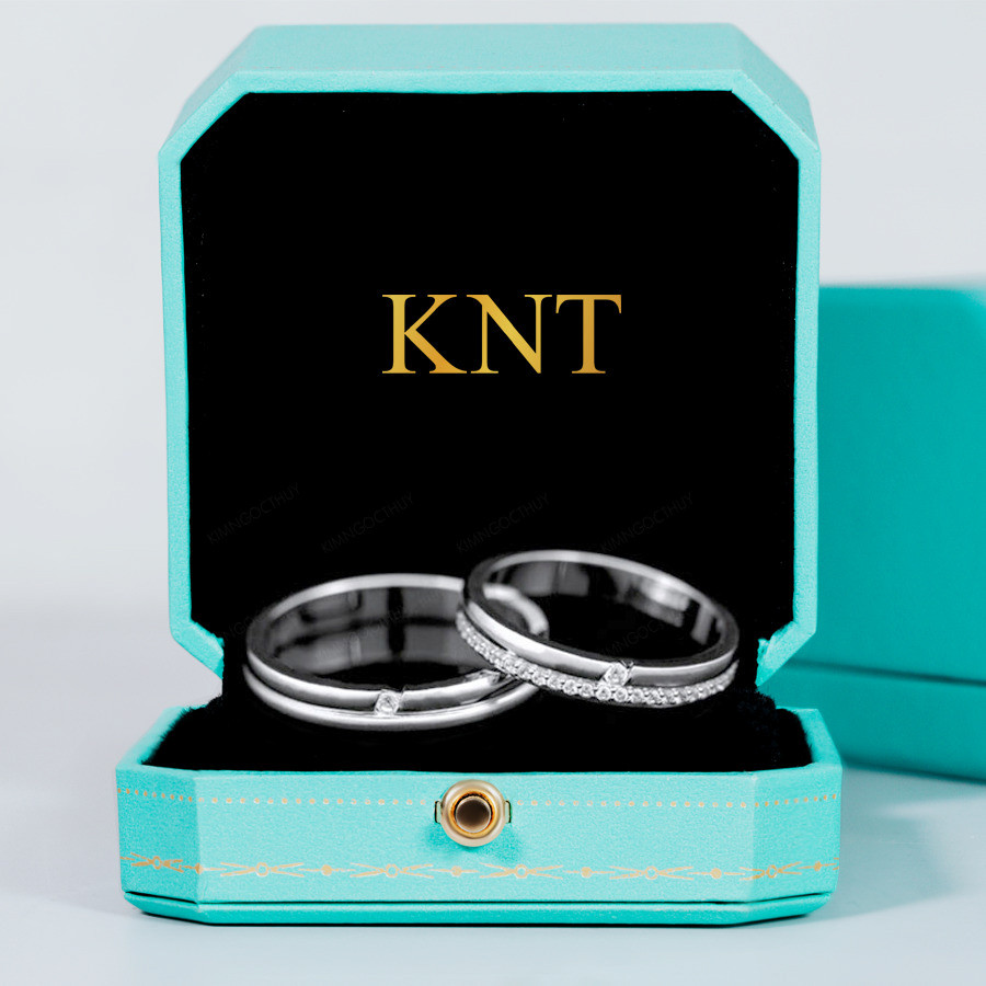 Nhẫn cưới S145 nhẫn nam đính đá chủ tối giản