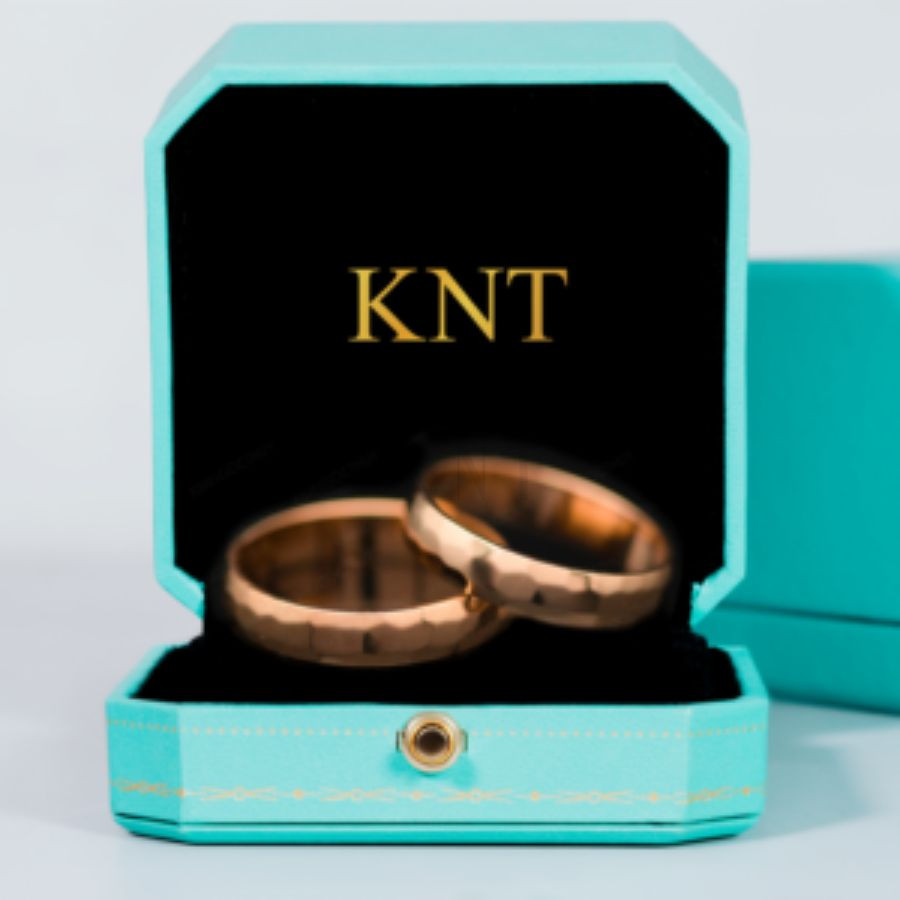 Nhẫn cưới A102 màu vàng hồng sang trọng