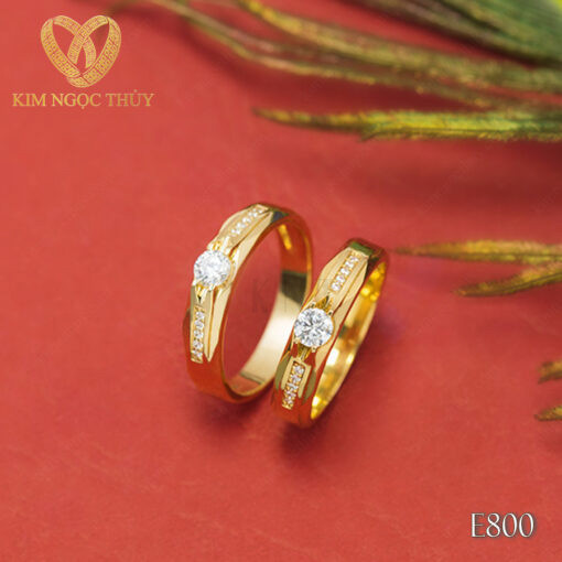 Nhẫn cưới E800 đường nét rõ ràng và tinh tế