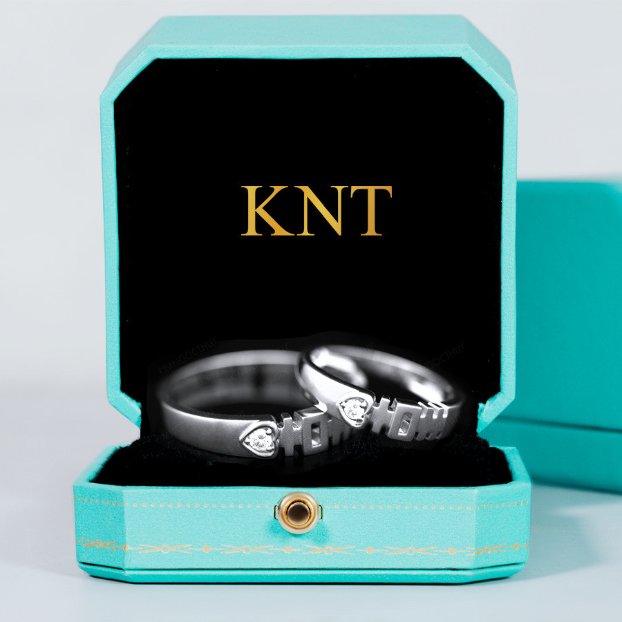 Nhẫn cưới E801 màu vàng trắng