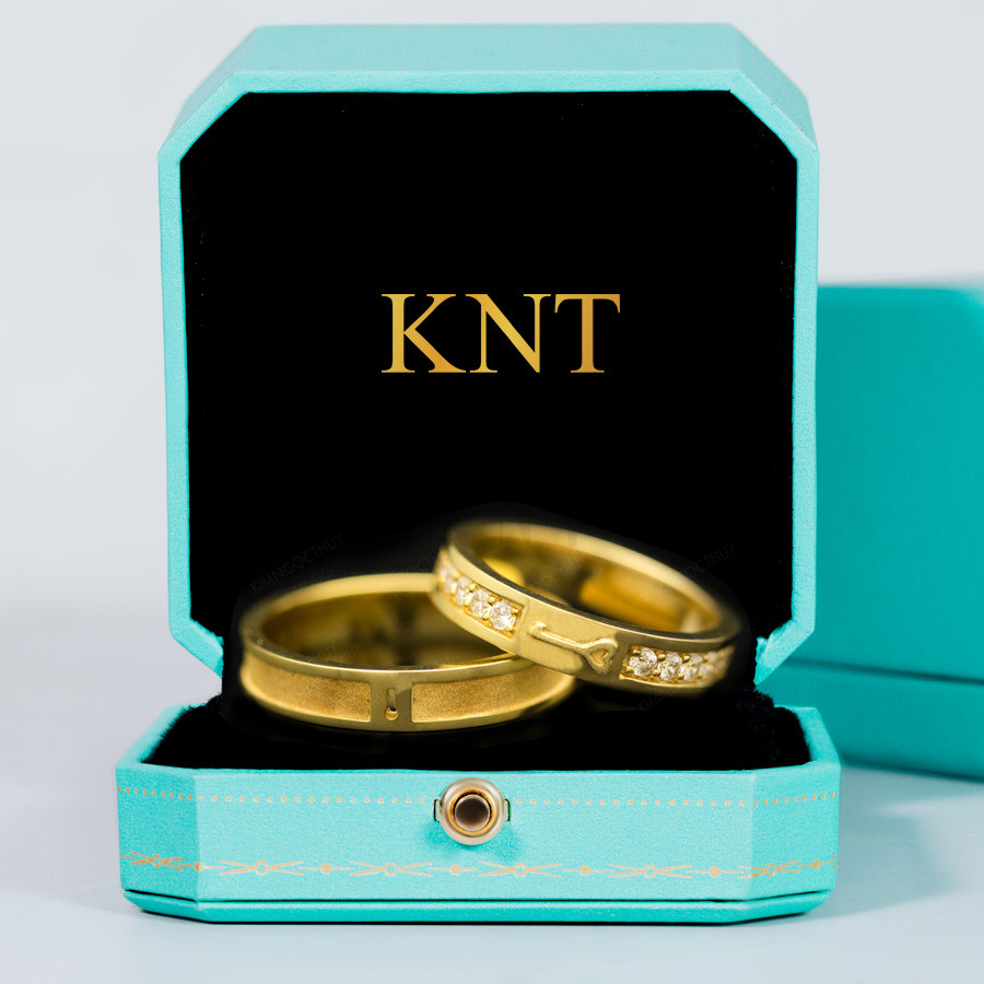 Nhẫn cưới F312 màu vàng vàng sang trọng