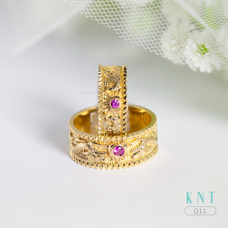 Nhẫn cưới rồng phụng Q11 phù hợp với đa dạng phong cách