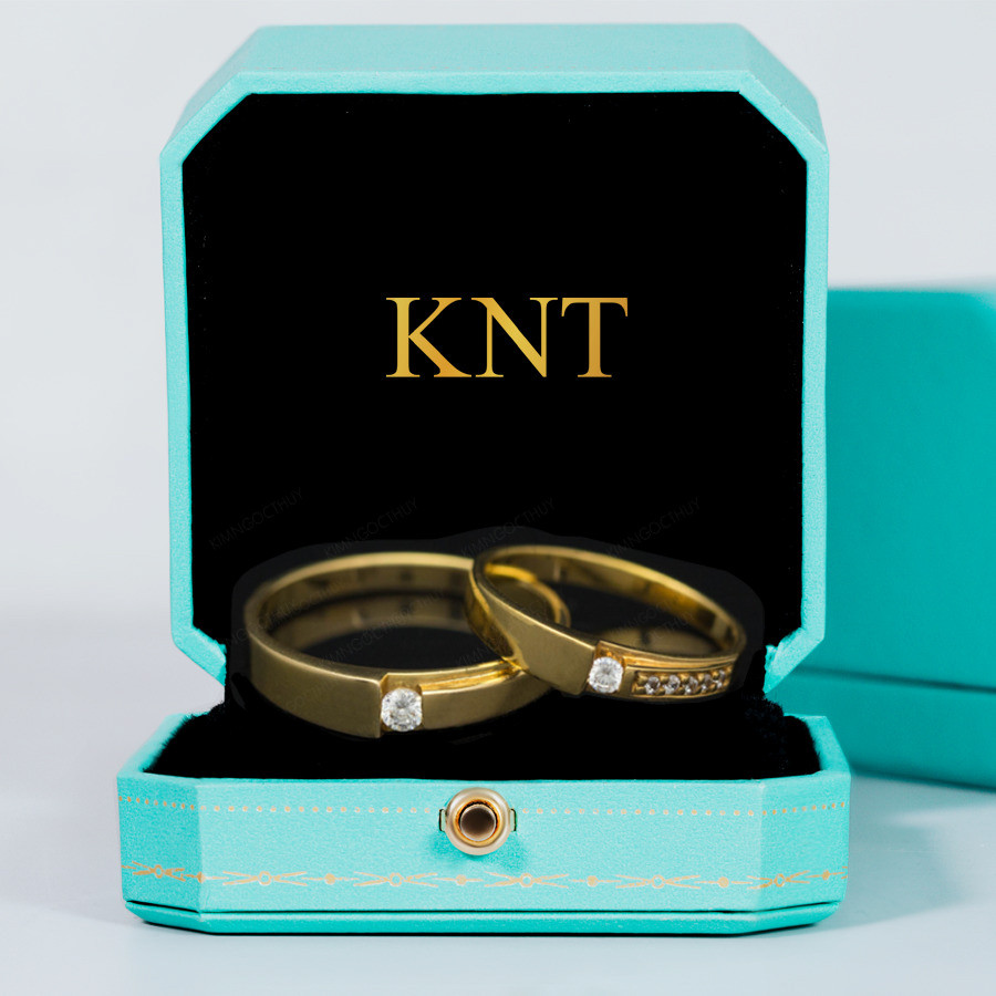 Nhẫn cưới S18 đính đá chủ lấp lánh