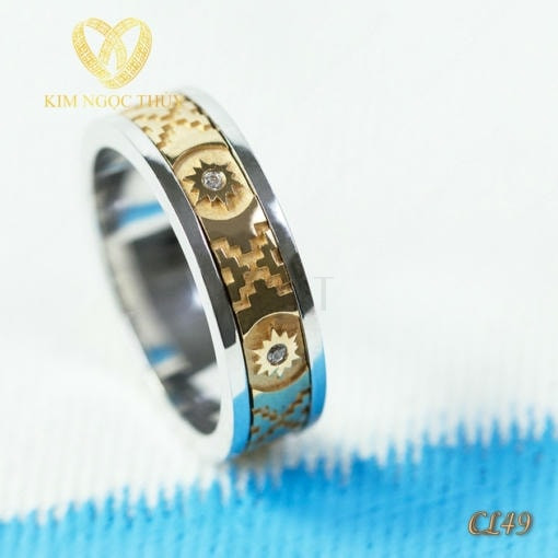 Nhẫn cưới CL49 của bạn, chọn chất liệu vàng và khắc tên theo yêu cầu