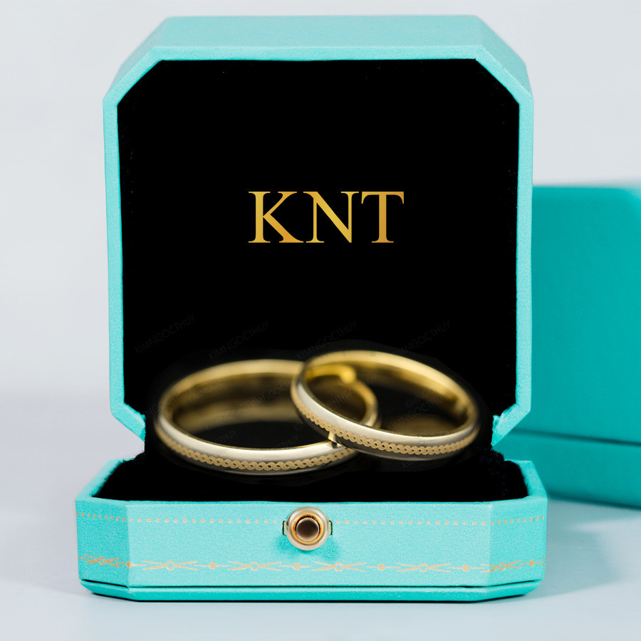 Nhẫn cưới H53 thiết kế viền tròn độc đáo