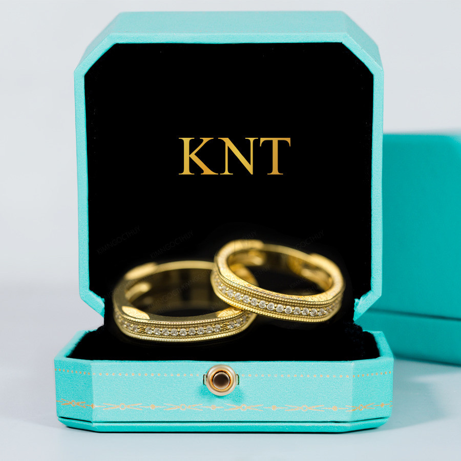 Nhẫn cưới J86 đính đá cao cấp và sang trọng