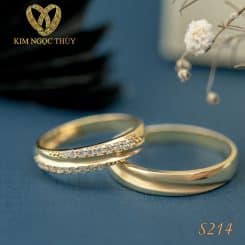Nhẫn cưới s214 vàng knt 245x245 - Nhẫn Cưới S214