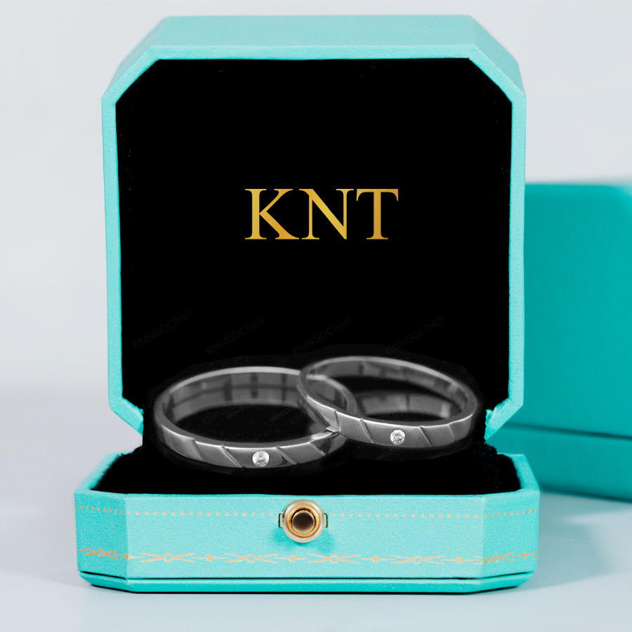 Nhẫn cưới H15 màu vàng trắng thanh lịch