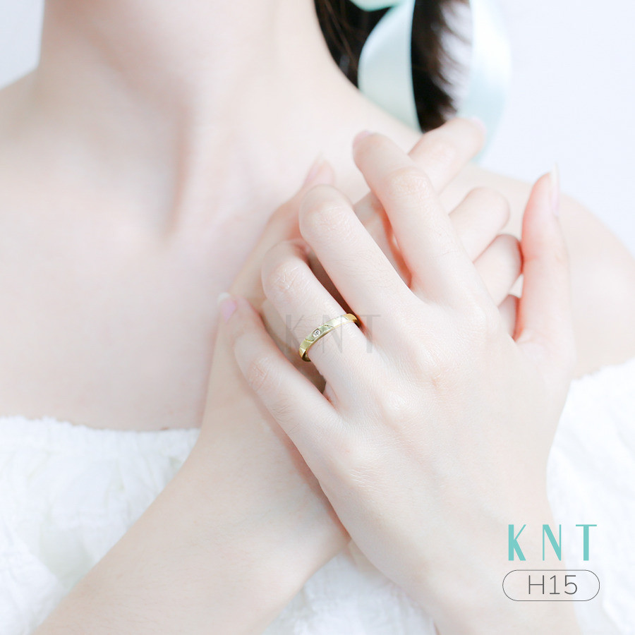 Nhẫn cưới H15 nhẫn nữ đính đá tinh xảo