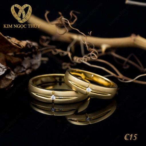 Nhẫn cưới C15 có thiết kế tối giản và hài hoà
