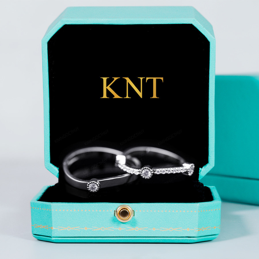 Nhẫn cưới S219 nhẫn nữ tinh xảo với hàng đá nhỏ